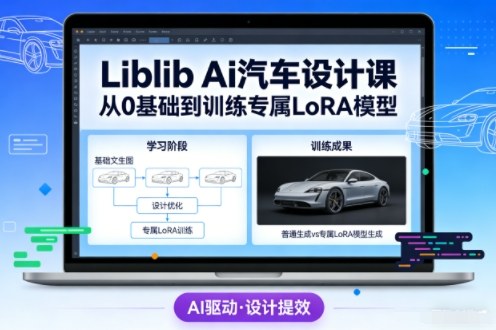 Liblib Ai汽车设计课，从0基础文生图，到教你训练专属设计和风格LoRA模型-续财库