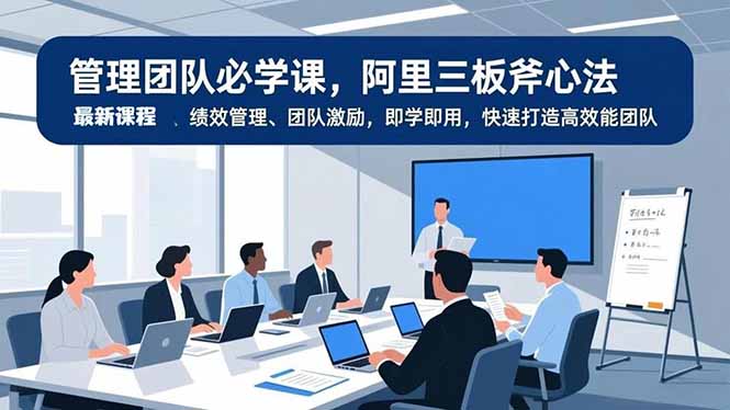 管理团队必学课，阿里三板斧心法、绩效管理、团队激励，即学即用，快速打造高效能团队-续财库