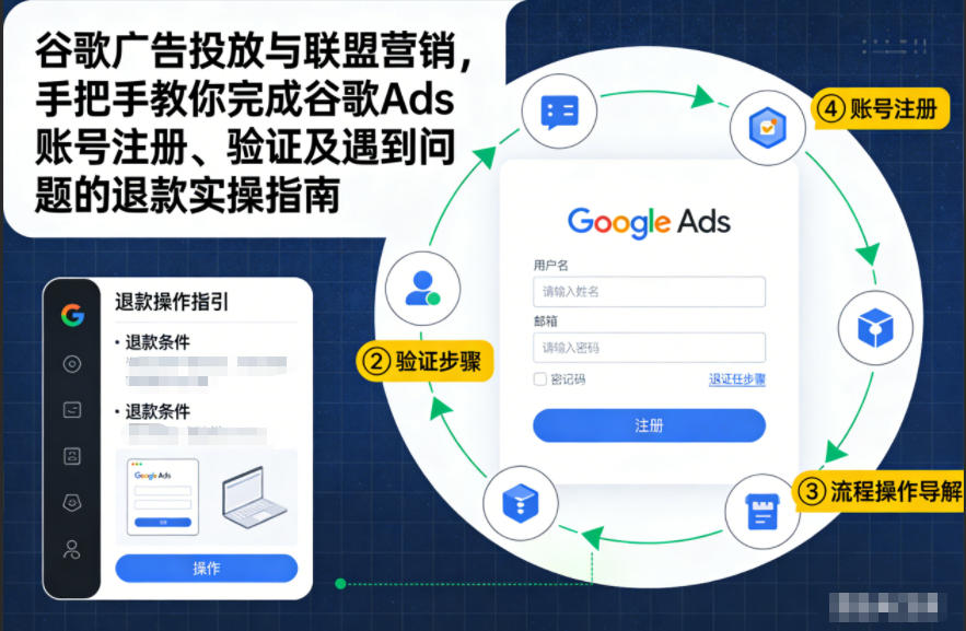 谷歌广告投放与联盟营销，手把手教你完成谷歌Ads账号注册、验证及遇到问题的退款实操指南-续财库
