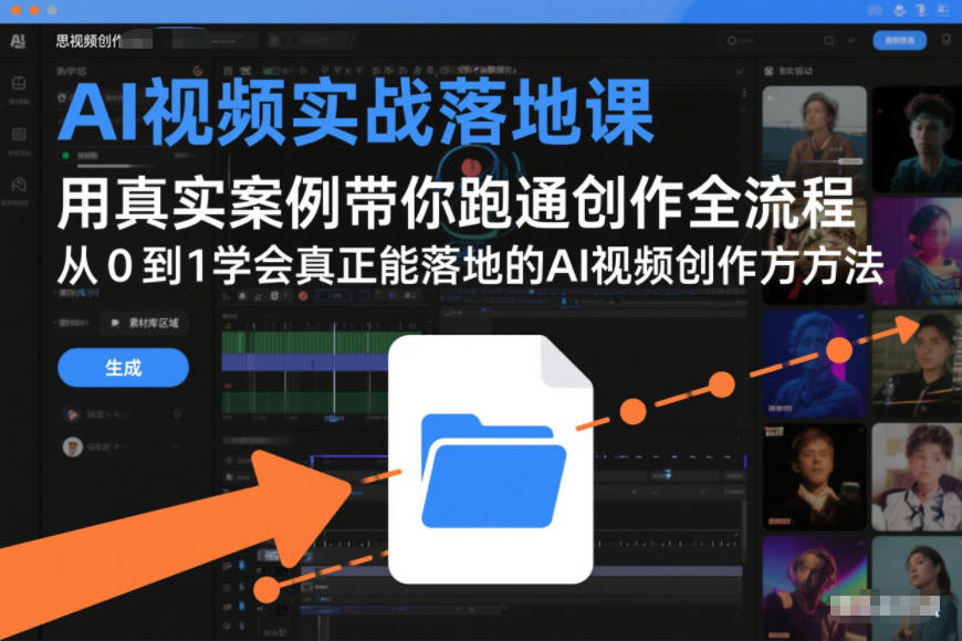 AI视频实战落地课，用真实案例带你跑通创作全流程，从0到1学会真正能落地的AI视频创作方法-续财库