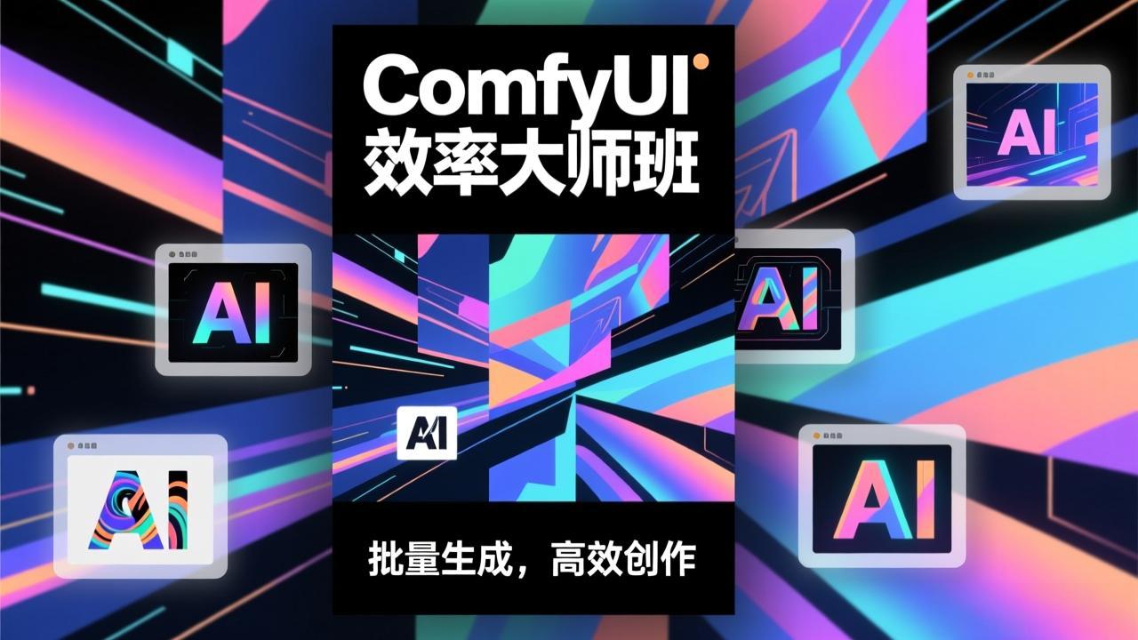 ComfyUI效率大师班：工作流搭建，批量生成，将个人AI出图效率提升5-10倍，月接单收入1-3万-续财库