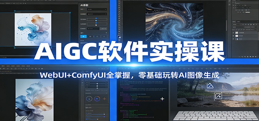 AIGC软件实操课：WebUI+ComfyUI全掌握，零基础玩转AI图像生成-续财库