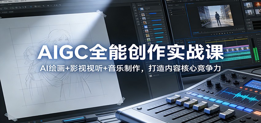 AIGC全能创作实战课：AI绘画+影视视听+音乐制作，打造内容核心竞争力-续财库