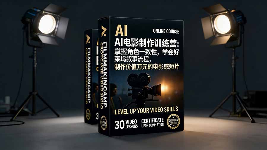 AI电影制作训练营：掌握角色一致性，学会好莱坞叙事流程，制作价值万元的电影感短片-续财库