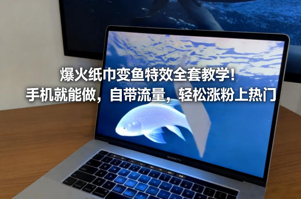 爆火纸巾变鱼特效全套教学！手机就能做，自带流量，轻松涨粉上热门-续财库