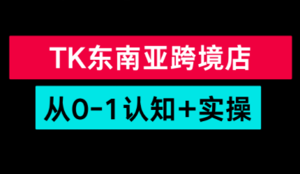 TikTok东南亚跨境从0-1认知实操课-续财库