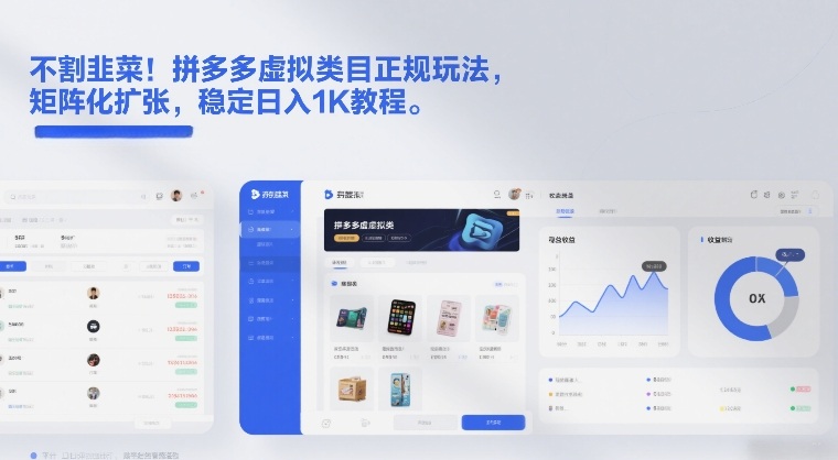 不割韭菜！拼多多虚拟类目正规玩法，矩阵化扩张，稳定日入1K教程【揭秘】-续财库