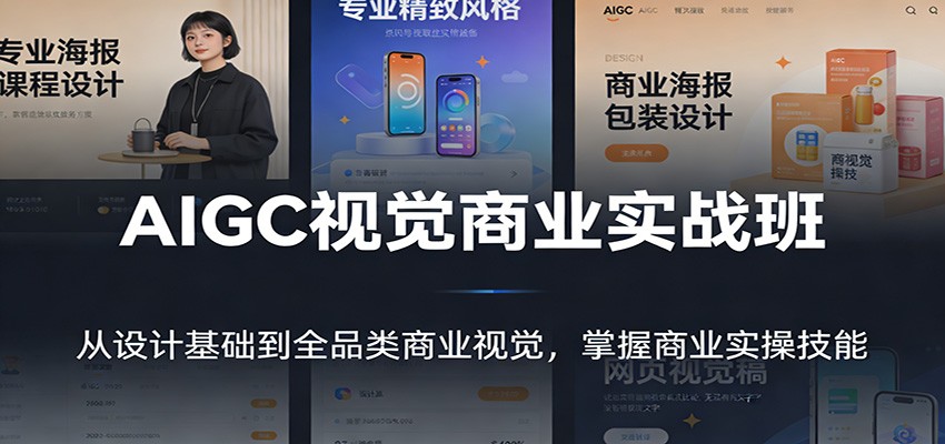 AIGC视觉商业实战班：从设计基础到全品类商业视觉，掌握商业实操技能-续财库