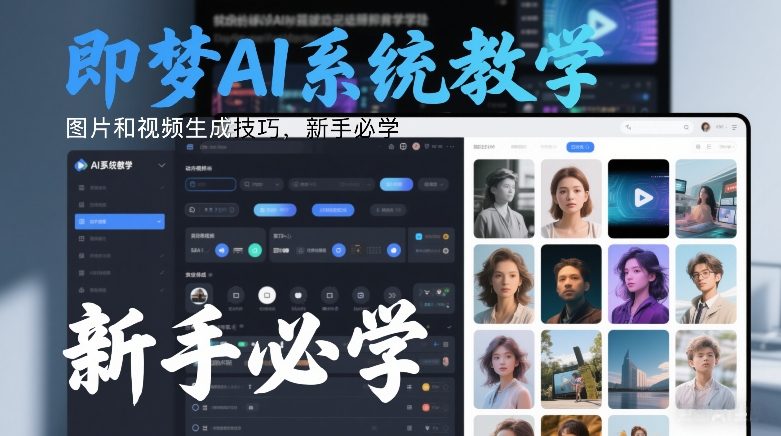 即梦AI系统教学，图片和视频生成技巧，新手必学-续财库