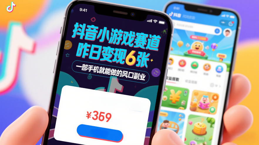 抖音小游戏赛道，昨日变现600+，零基础一部手机就能做的风口副业【揭秘】-续财库