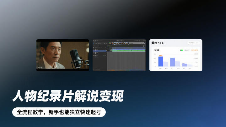 人物纪录片解说变现，全流程教学，新手也能独立快速起号-续财库