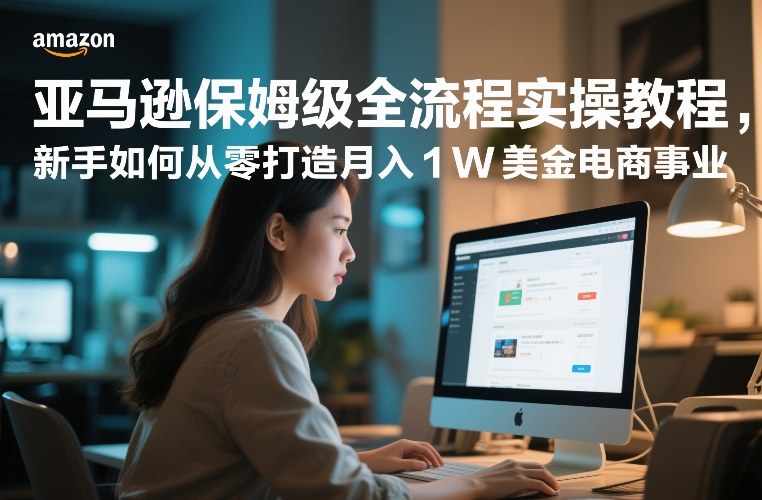 亚马逊保姆级全流程实操教程，新手如何从零打造月入1W美金电商事业-续财库