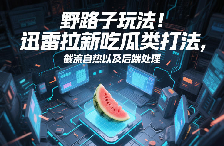 野路子玩法！迅雷拉新吃瓜类打法，截流自热以及后端处理-续财库