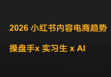 迪安·2026小红书内容电商趋势操盘手x实习生xAI-续财库