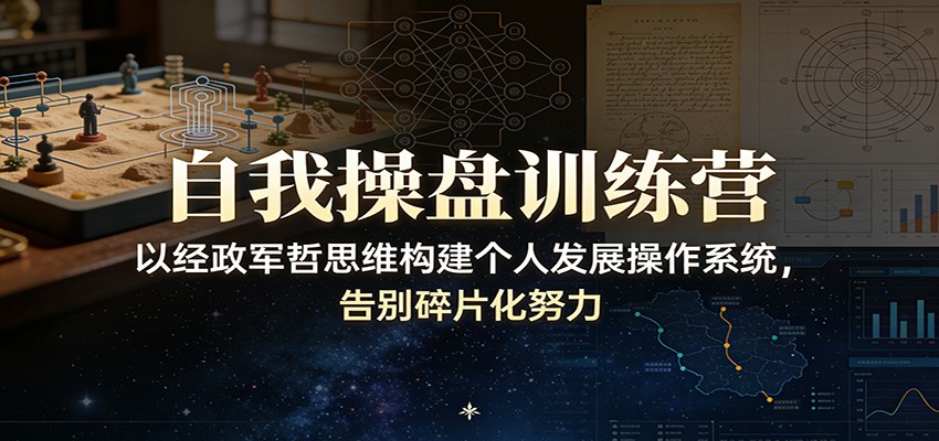 自我操盘训练营：以经政军哲思维构建个人发展操作系统，告别碎片化努力-续财库