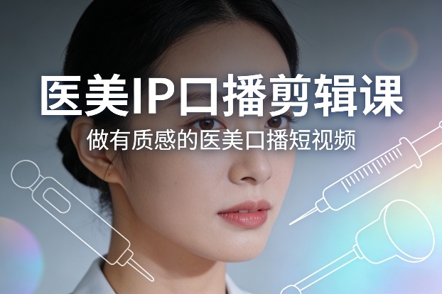 医美IP口播剪辑课，做有质感的医美口播短视频-续财库