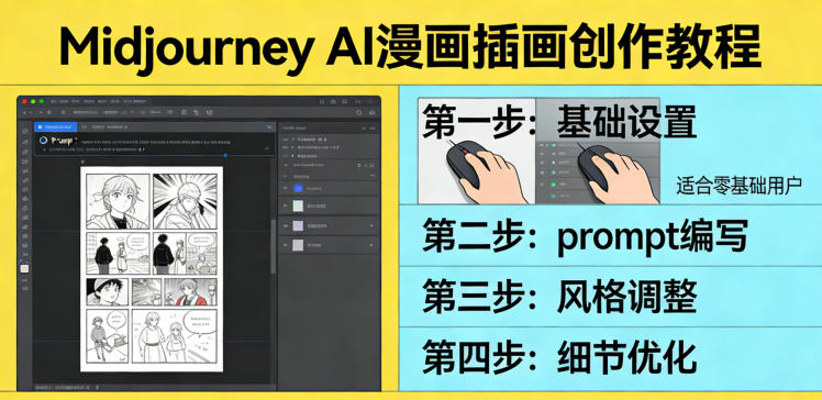 利用Midjourney AI人工智能轻松创作漫画插画教程，零基础创作完整漫画插画-续财库