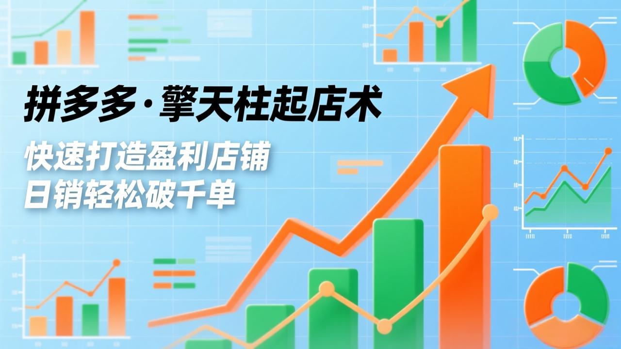 拼多多·擎天柱起店术，爆流布局、利润起飞、不断流，快速打造盈利店铺，日销破千单(更新-续财库