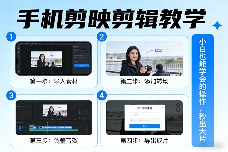 手机剪映剪辑教学，小白也能学会的操作，秒出大片-续财库