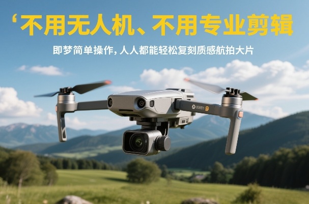 不用无人机、不用专业剪辑，即梦简单操作，人人都能轻松复刻质感航拍大片-续财库