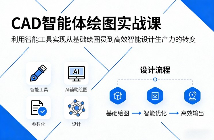 CAD智能体绘图实战课，利用智能工具，实现从基础绘图员到高效智能设计生产力的转变-续财库