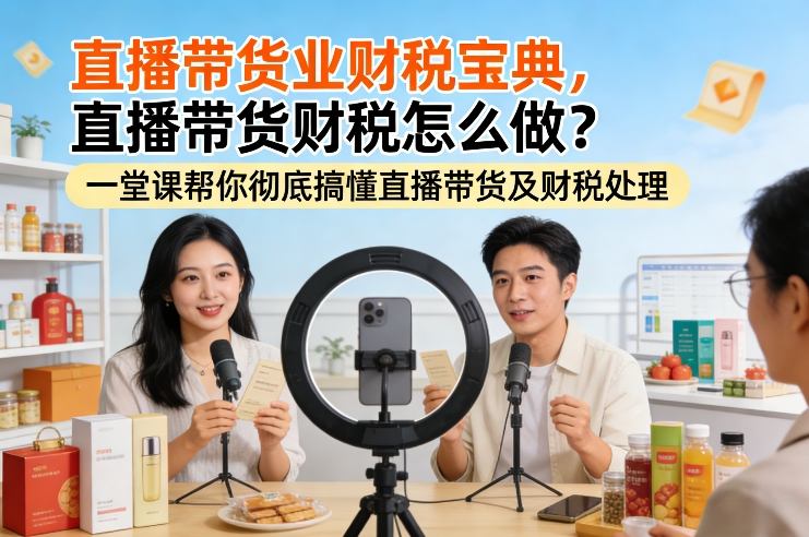 直播带货业财税宝典，直播带货财税怎么做？一堂课帮你彻底搞懂直播带货及财税处理-续财库