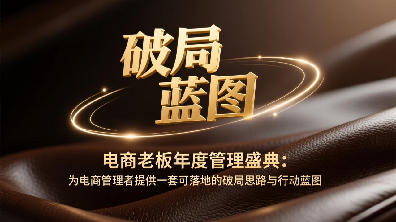 电商老板年度管理盛典：为电商管理者提供一套可落地的破局思路与行动蓝图-续财库
