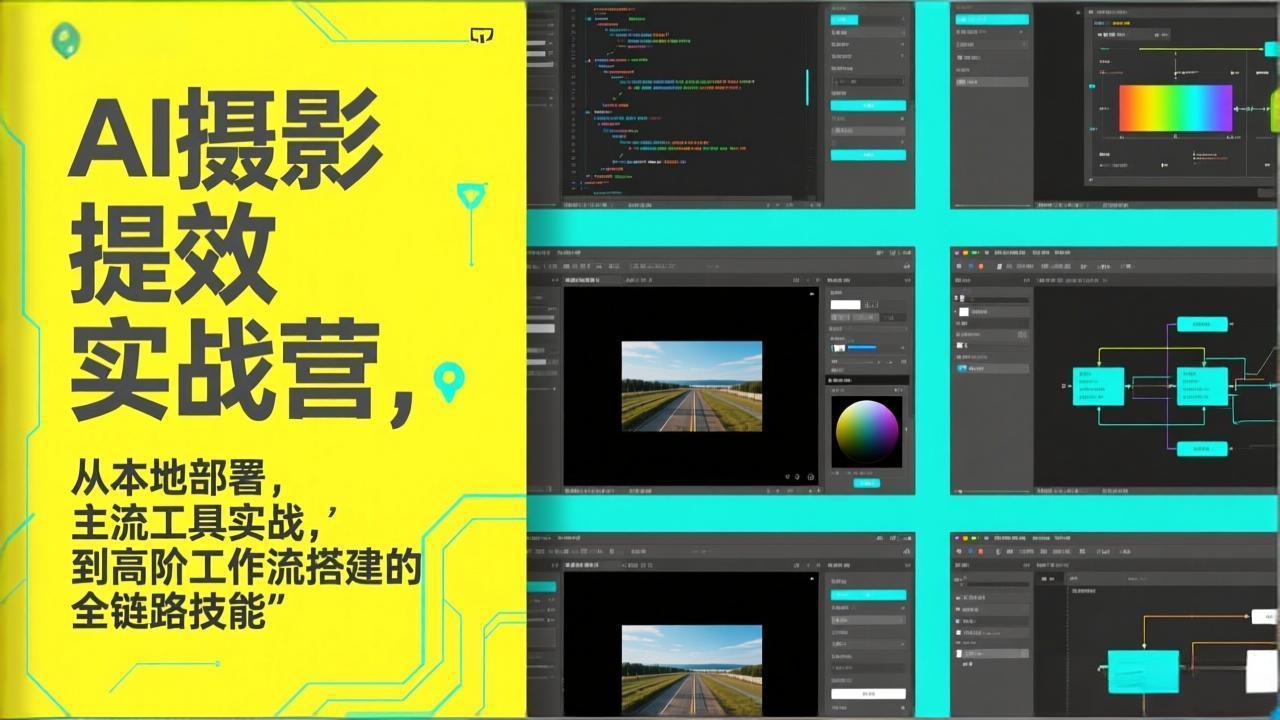 AI+摄影提效实战营，从本地部署，主流工具实战，到高阶工作流搭建的全链路技能-续财库