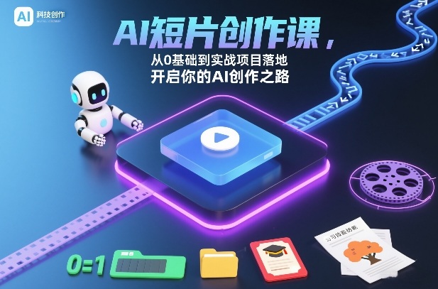 AI短片创作课，从0基础到实战项目落地，开启你的AI创作之路(更新)-续财库
