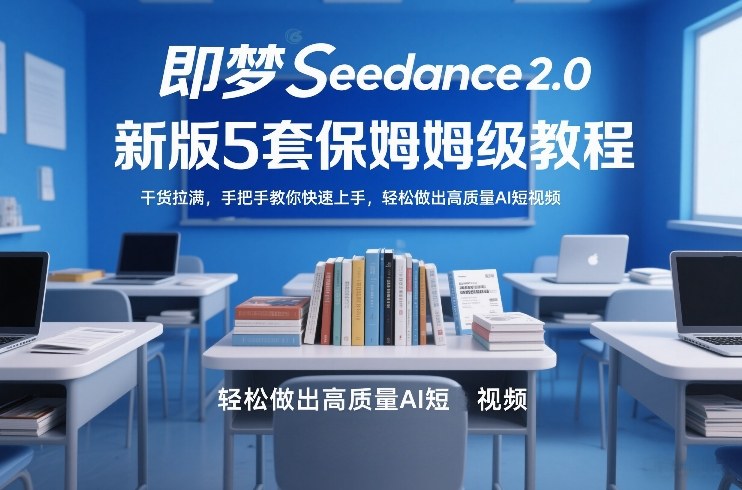 即梦Seedance2.0新版5套保姆级教程,干货拉满,手把手教你快速上手,轻松做出高质量AI短视频-续财库