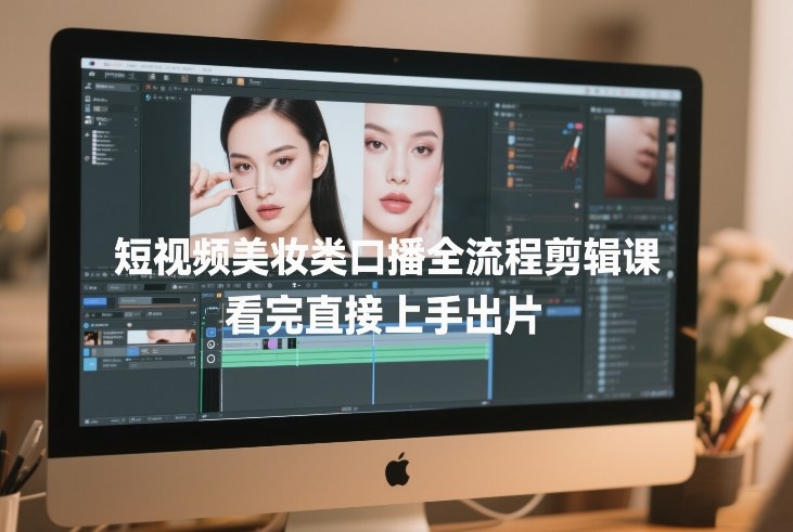 短视频美妆类口播全流程剪辑课,看完直接上手出片-续财库