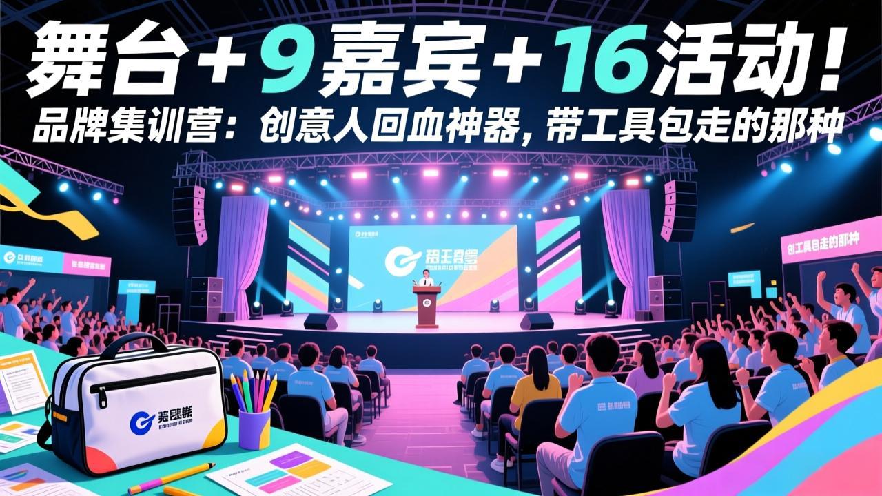 舞台 + 9 嘉宾 + 16 活动！品牌集训营：创意人回血神器，带工具包走的那种-续财库