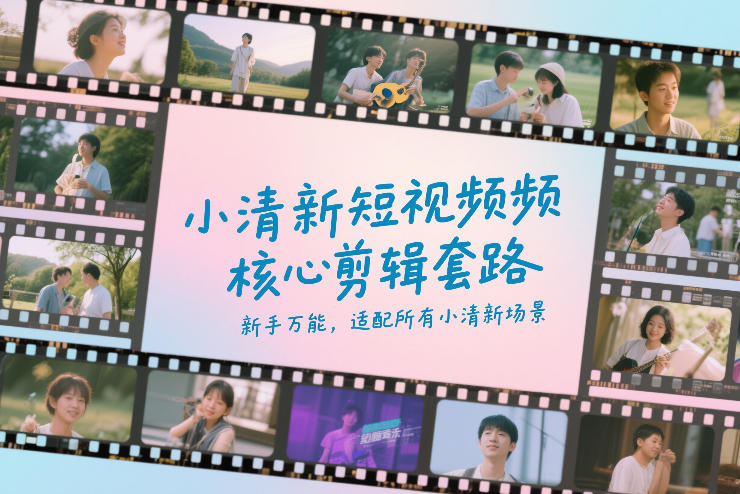 小清新短视频核心剪辑套路,新手万能,适配所有小清新场景-续财库