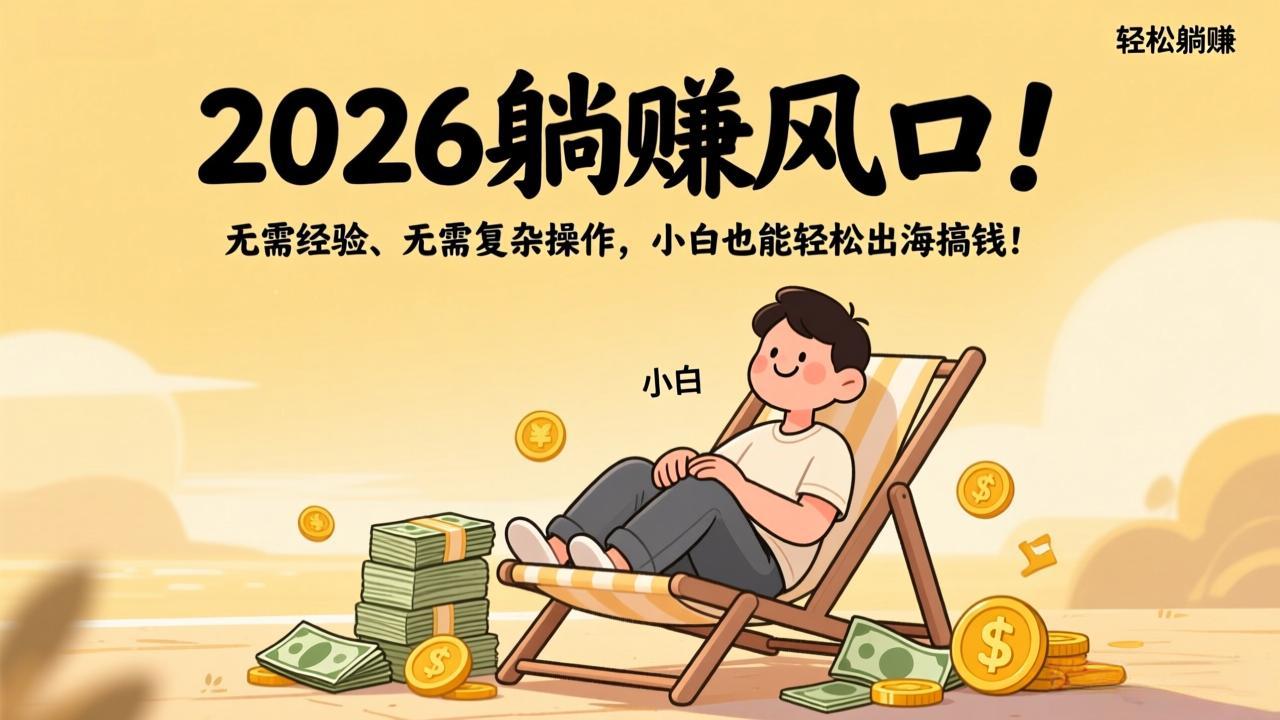 2026躺赚风口!无需经验、无需复杂操作,小白也能轻松出海搞钱!-续财库