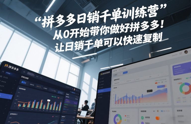 拼多多日销千单训练营,从0开始带你做好拼多多,让日销千单可以快速复制(更新26年2月)-续财库