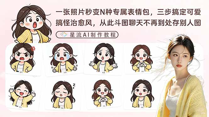 一张照片秒变N种专属表情包，三步搞定可爱搞怪治愈风，从此斗图聊天不再到处存别人图-续财库