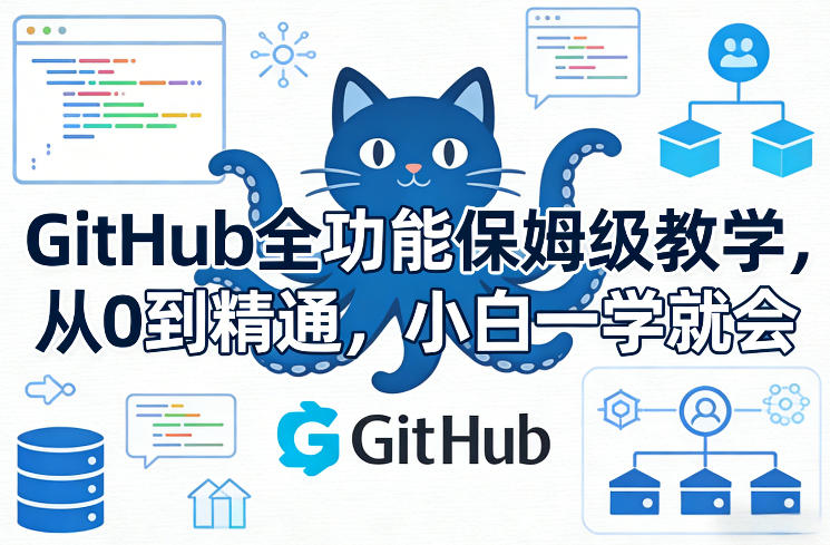 GitHub全功能保姆级教学，从0到精通，小白一学就会-续财库