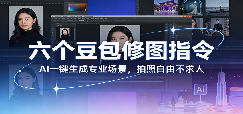 六个豆包修图指令：AI 一键生成专业场景，拍照自由不求人-续财库