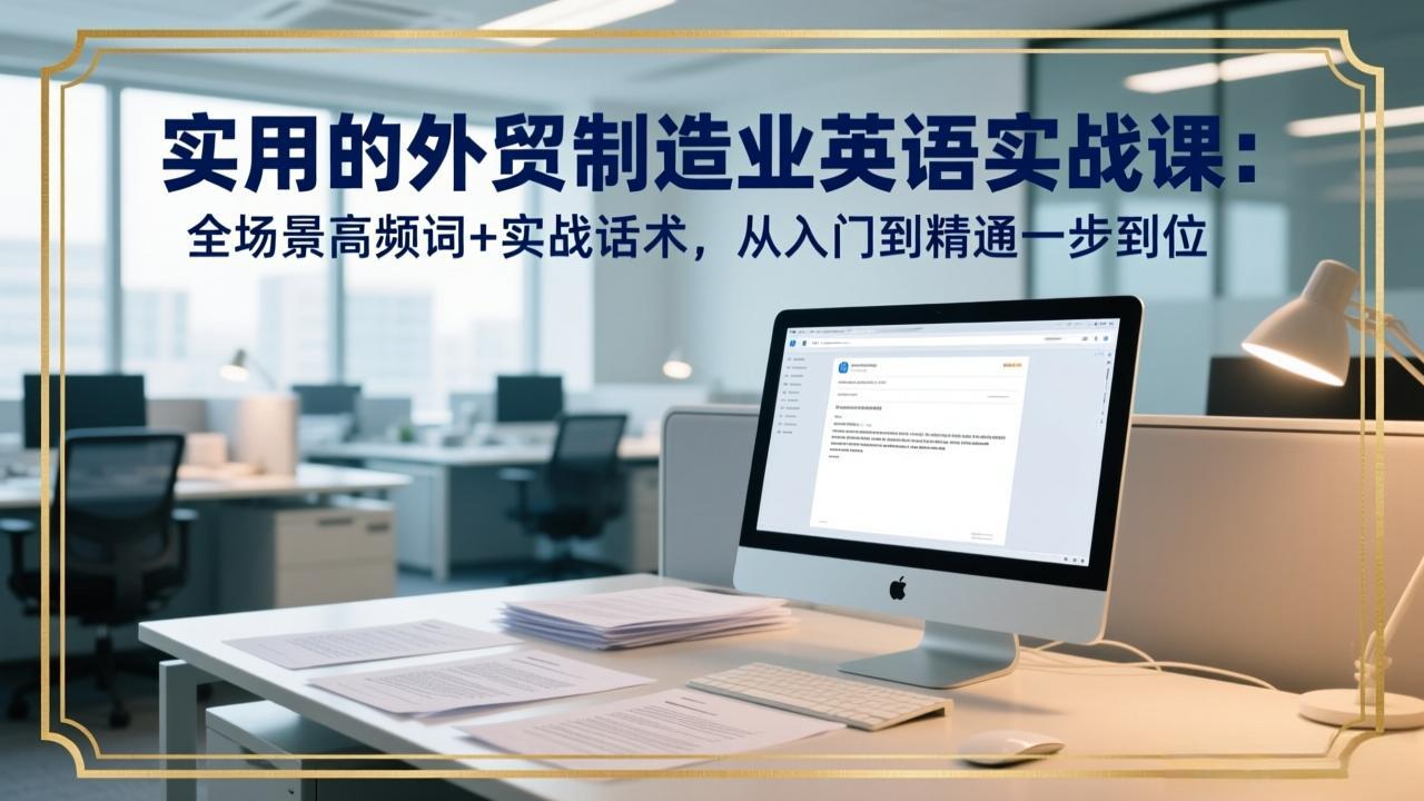 实用的外贸制造业英语实战课：全场景高频词+实战话术，从入门到精通一步到位-续财库