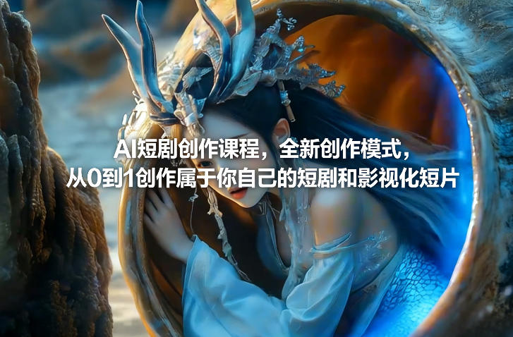 AI短剧创作课程，全新创作模式，从0到1创作属于你自己的短剧和影视化短片-续财库