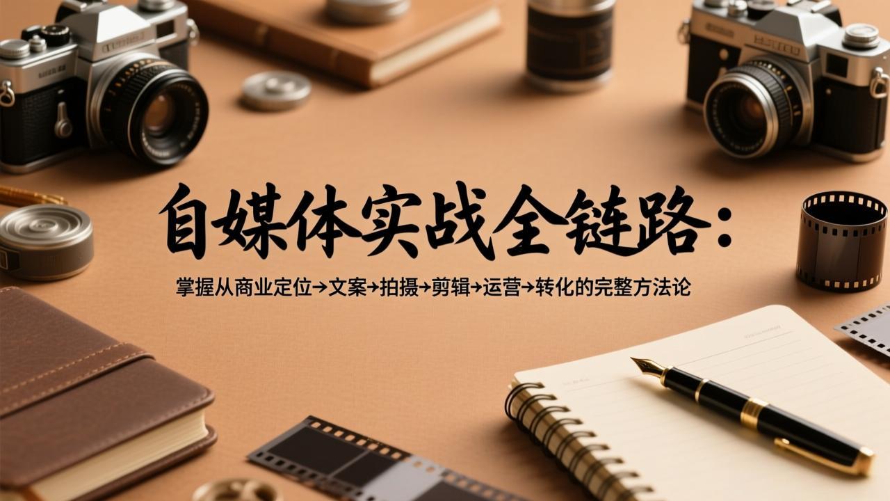 自媒体实战全链路：掌握从商业定位→文案→拍摄→剪辑→运营→转化的完整方法论-续财库