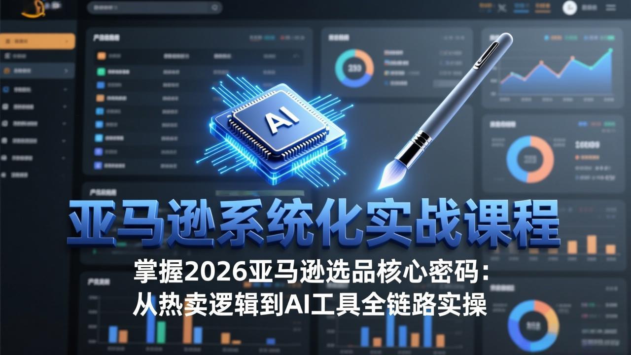 亚马逊系统化实战课-更新3月：2026最新选品方法论，从热卖原因分析到AI作图，提升选品成功率-续财库