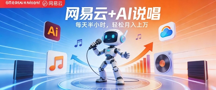 网易云+AI说唱,每天半小时,AI内容创作+流量变现,轻松月入1W-续财库