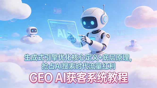 GEO AI获客系统教程:生成式引擎优化核心定义+底层原理,抢占AI搜索时代流量红利-续财库