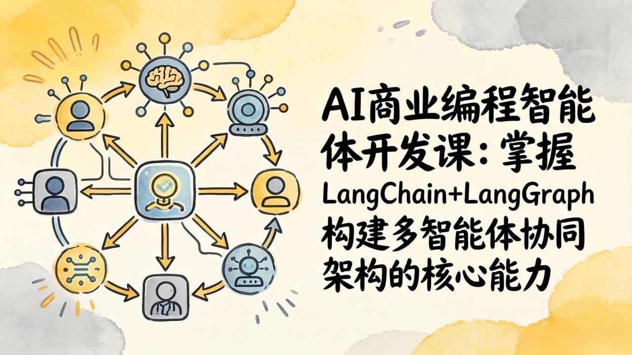 AI商业编程智能体开发课:掌握LangChain+LangGraph构建多智能体协同架构的核心能力-续财库