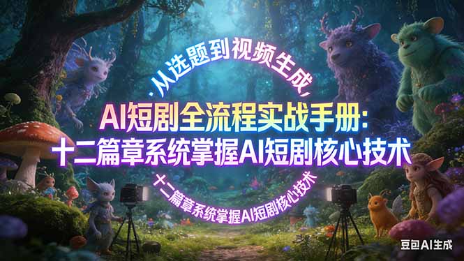 AI 短剧全流程实战手册：从选题到视频生成，十二篇章系统掌握 AI 短剧核心技术-续财库