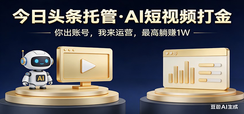 头条号AI托管，我提供作品，你提供账号，每天5分钟发布，小白躺赚3000+-续财库
