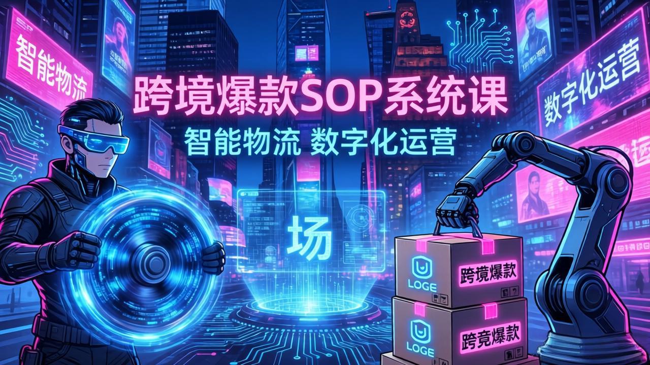 跨境爆款SOP系统课,“内容飞轮+精准投放+AI自动化”为核心,拆解“人×货×场”黄金公式-续财库