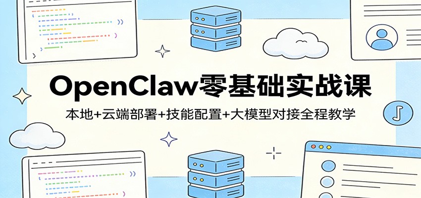 OpenClaw零基础实战课:本地+云端部署+技能配置+大模型对接全程教学-续财库
