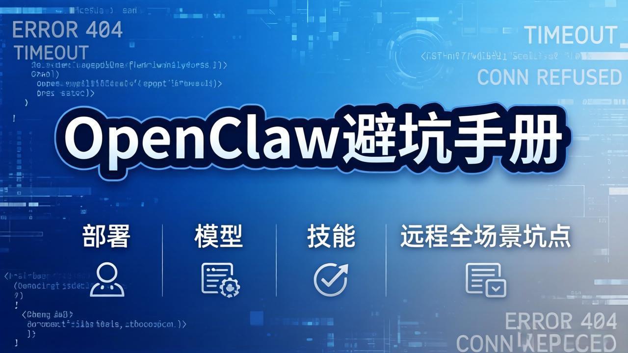 OpenClaw避坑手册：部署+模型+技能+远程全场景坑点，一次性给你说全，少走弯路-续财库